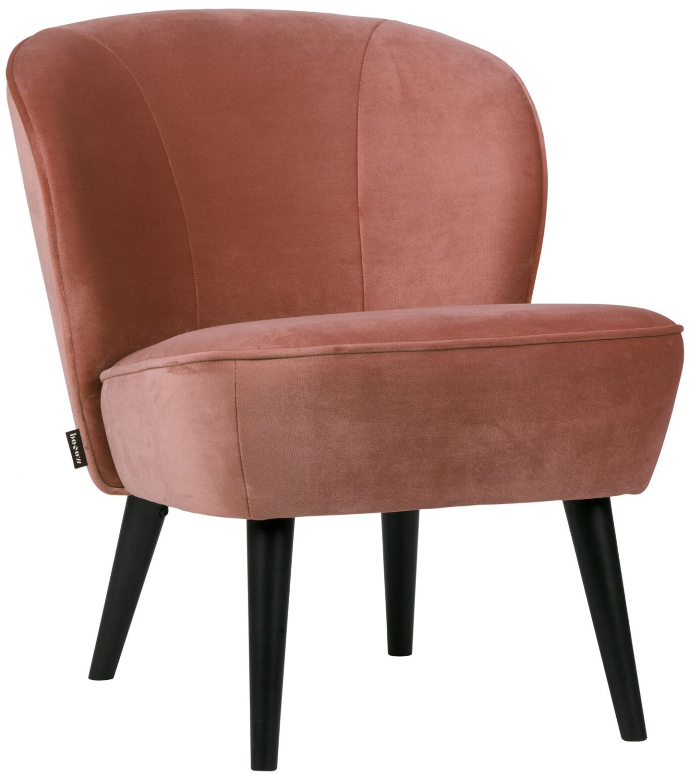 Sara Fauteuil Fluweel – Oud Roze € 229,- ⋆ WOOOD ⋆ Löwik Meubelen