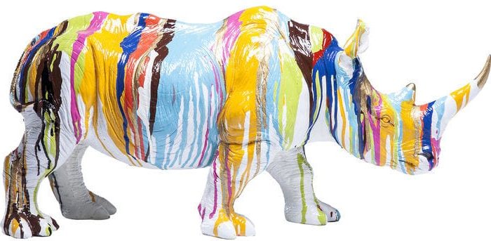 Kare Decofiguur Rhino Colore 26cm