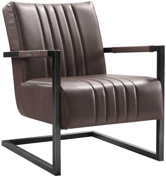 dubbele excuus boog Arinsal fauteuil – dark brown ***OP=OP*** € 139,- ⋆ Profijt Meubel ⋆ Löwik  Meubelen