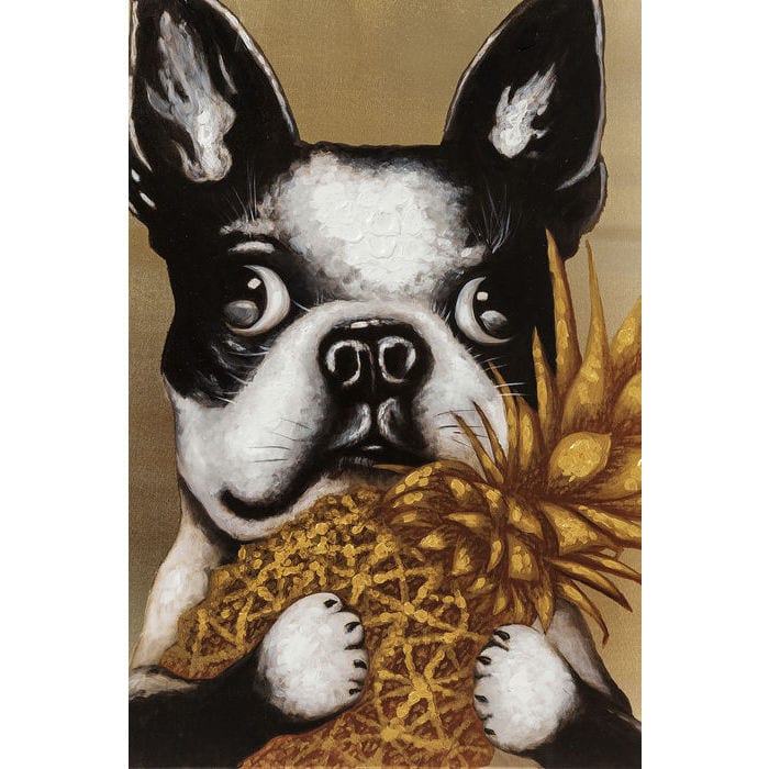 Knop vochtigheid Kreunt Wanddeco Touched Hond Met Ananas – 80x80cm € 115,- ⋆ Kare Design ⋆ Löwik  Meubelen