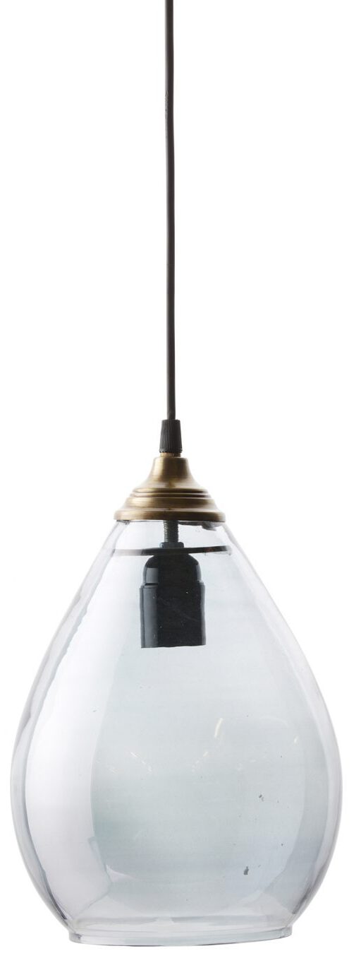 BePureHome Simple Hanglamp L - Glas - Grijs - 28x14