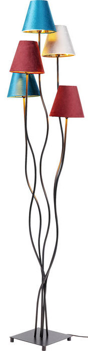 Karé Design - Vloerlamp Flexible Velvet - zwart - 5 kapjes