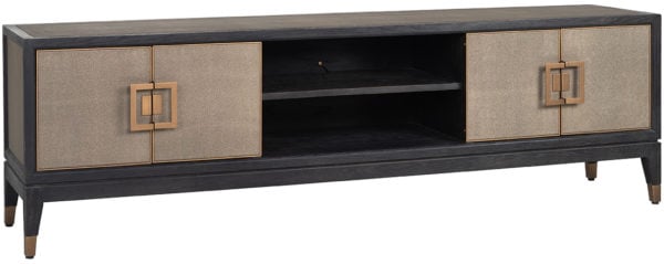 Richmond Interiors TV-dressoir Bloomingville 4-deuren shagreen (Goud) Goud Dressoir