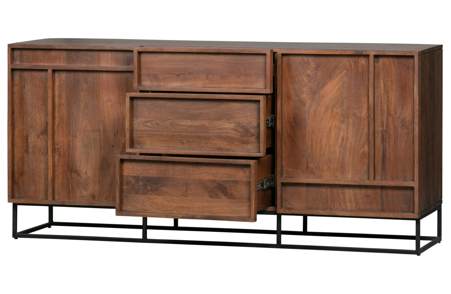 Forrest 2deurs Dressoir Met Lades Mango Hout Naturel € 949, ⋆ WOOOD