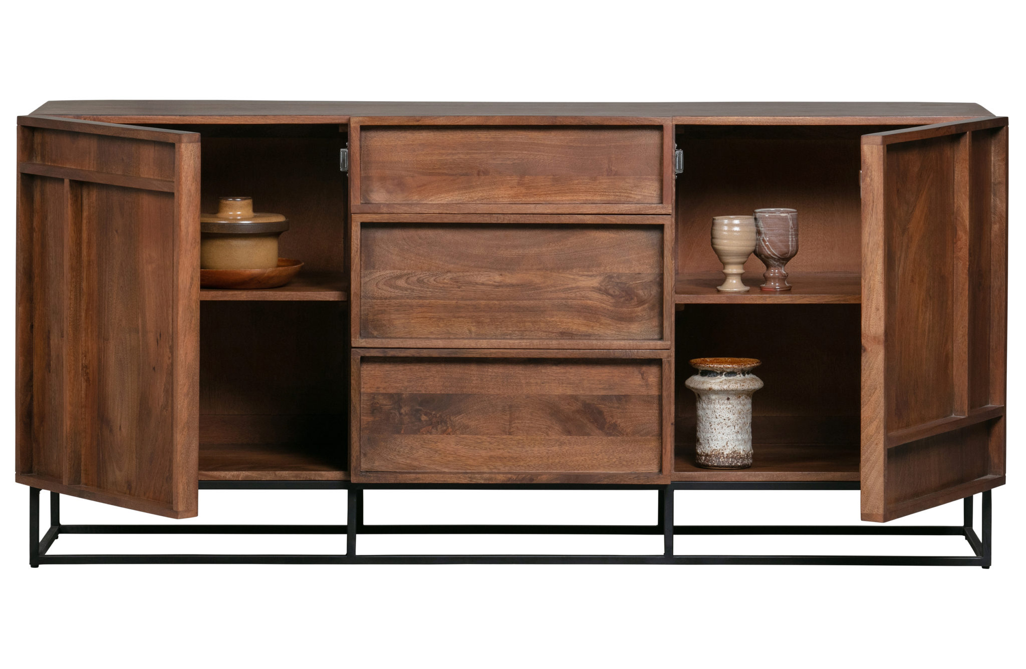 Forrest 2deurs Dressoir Met Lades Mango Hout Naturel € 949, ⋆ WOOOD