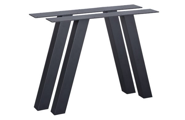 WOOOD Set V 2 - Tablo Outdoor A-poot Metaal Black Eettafel