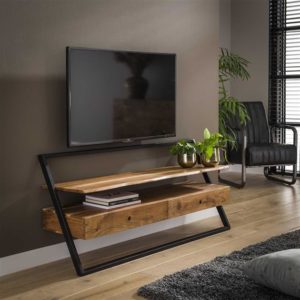 gemakkelijk soep Slink Tv-meubels met hout en staal ⋆ Löwik Wonen & Slapen