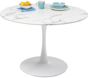 Eettafel Veneto Marble White Ã˜110cm Kare Design Eettafel 86017