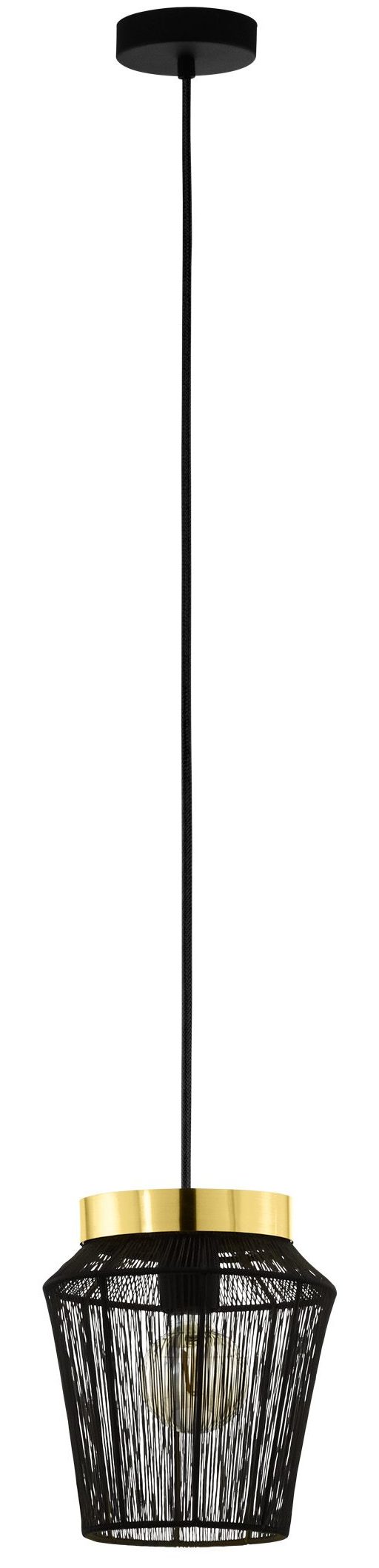 Escandidos hanglamp - zwart - geelkoper