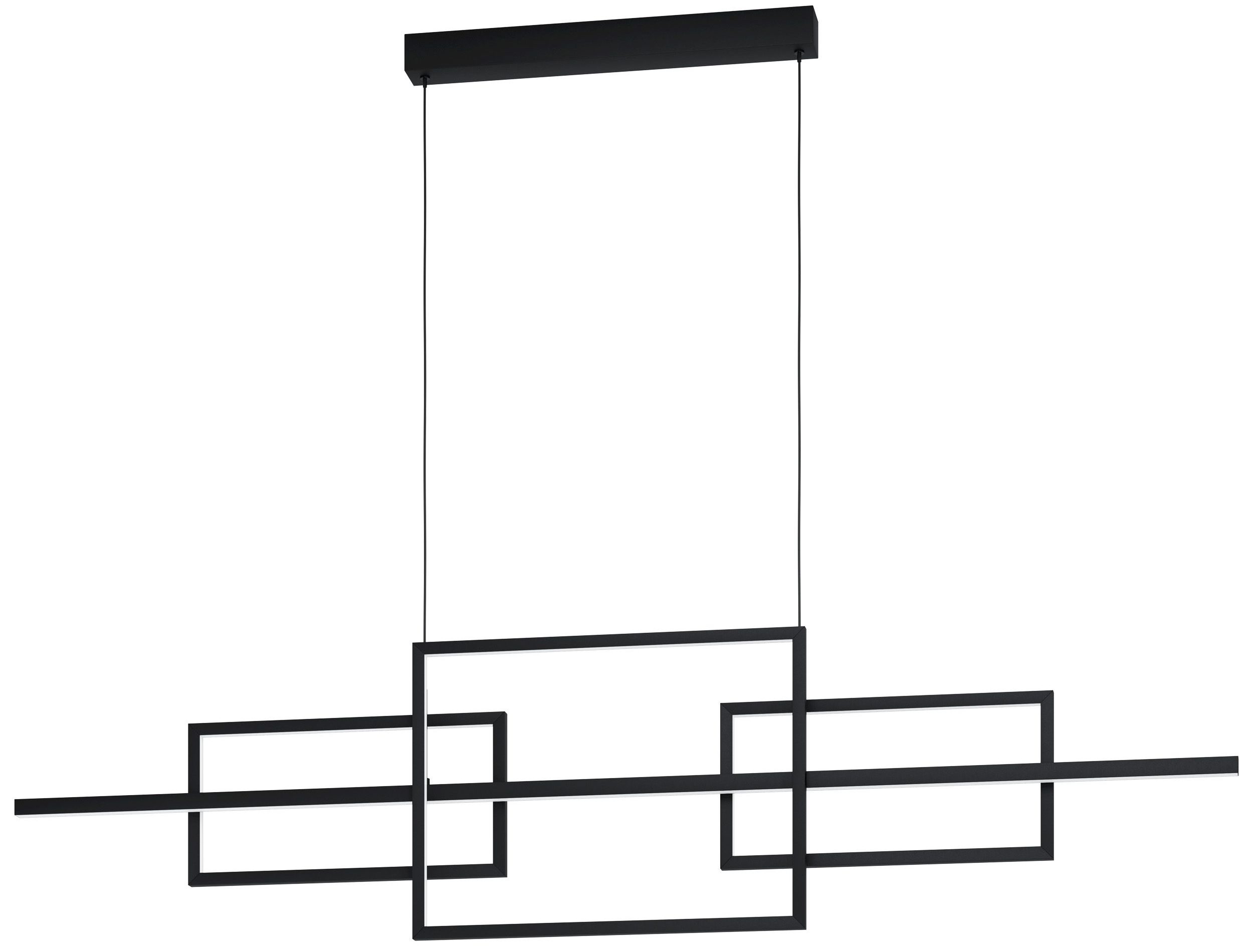 Led hanglamp puebla l-1500 zwart/wit - zwart