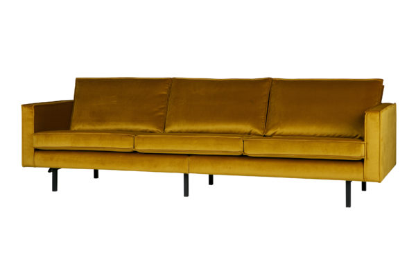 BePureHome Rodeo 3-zitsbank Velvet Oker Ochre Bank