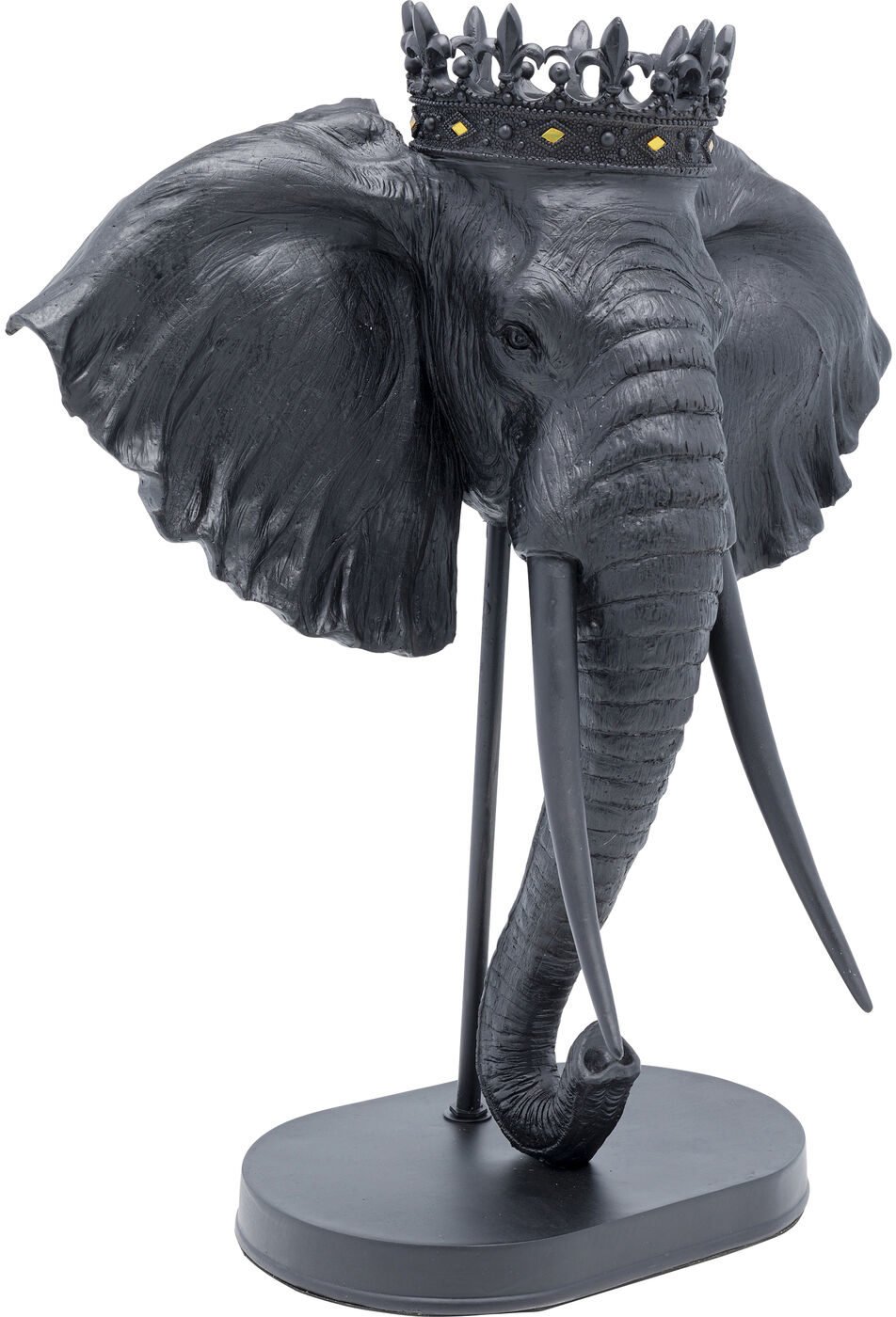 Beeld Elephant Royal Black - 57cm