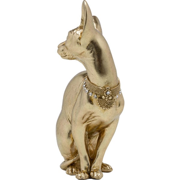 Beeld Sitting Cat Audrey Gold 27cm Kare Design Beeld 53547