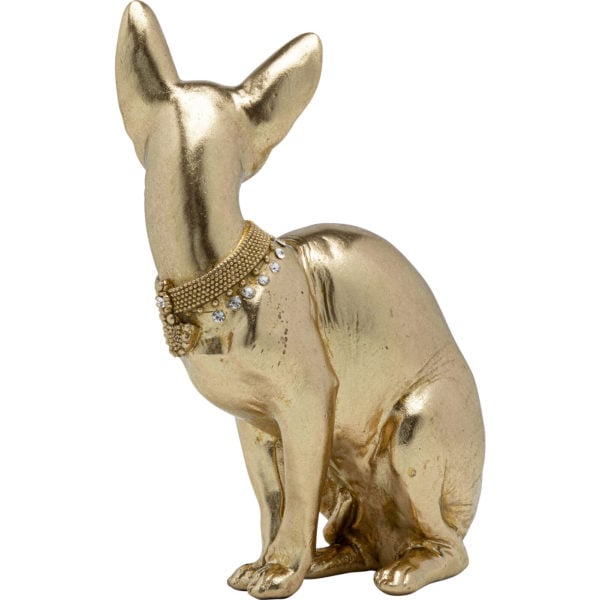 Beeld Sitting Cat Audrey Gold 27cm Kare Design Beeld 53547