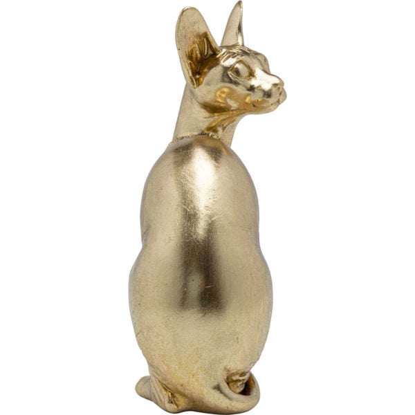 Beeld Sitting Cat Audrey Gold 27cm Kare Design Beeld 53547