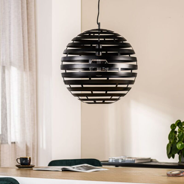 Pronto Wonen Hanglamp Fiorenza Ø 50 cm zwart staal Zwart Lamp