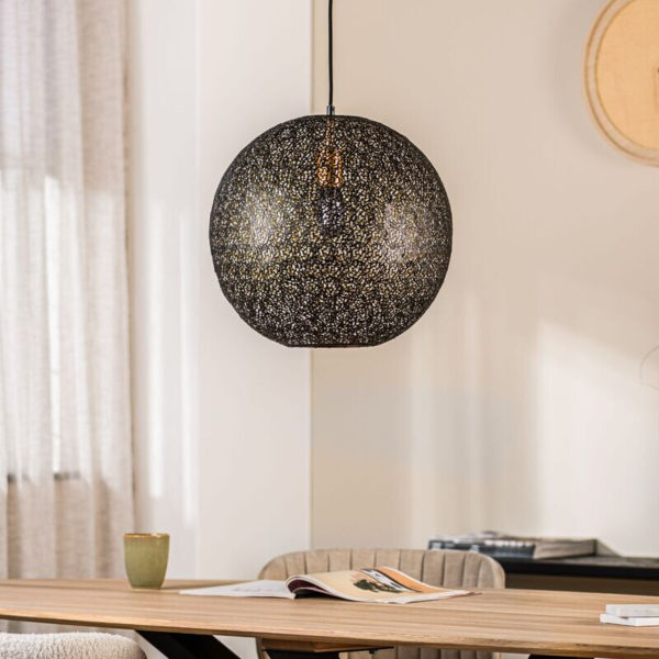 Pronto Wonen Hanglamp Tossica Ø 40 cm zwart staal Zwart Lamp