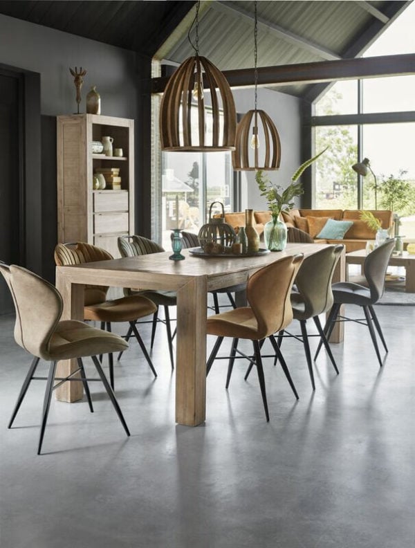 Pronto Wonen Eetkamerstoel Castione microvezel taupe Taupe Eetkamerstoel