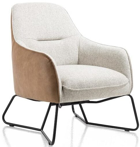 Oviedo fauteuil lage rug - stof pala cognac / lady lichtgrijs - memory + pocket comfort+