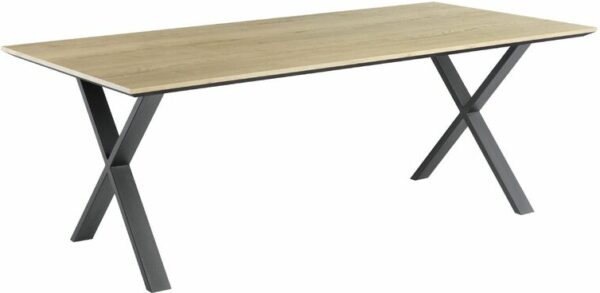 Profijt Meubel Eettafel 250x100 Holton x-poten Zwart Eettafel