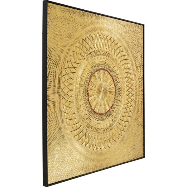 Object Schilderij Art Geometric Circle Gold 120x120cm Kare Design Beeld 52767