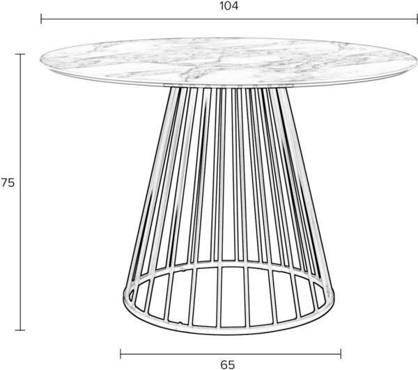 Tafel Floris Black White Label Living Eettafel ZVR2100142