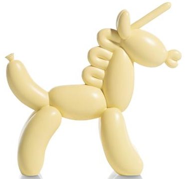 Maison Coco Unicorn Figurine - Balloon Unicorn - Decoratieve Ballon Eenhoorn - Yellow / Licht Geel