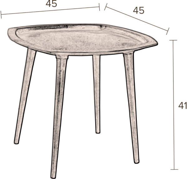 Bijzettafel Abbas Dutchbone Bijzettafel ZVR2300065