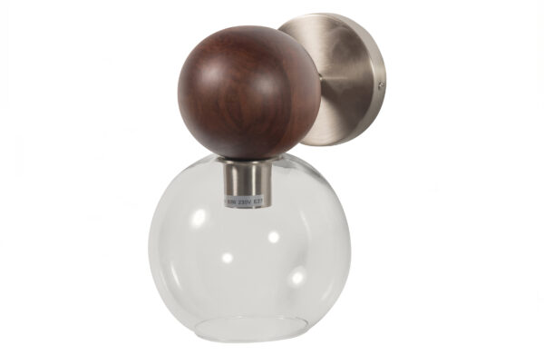 BePureHome Babble Wandlamp Glas Walnoot Bruin