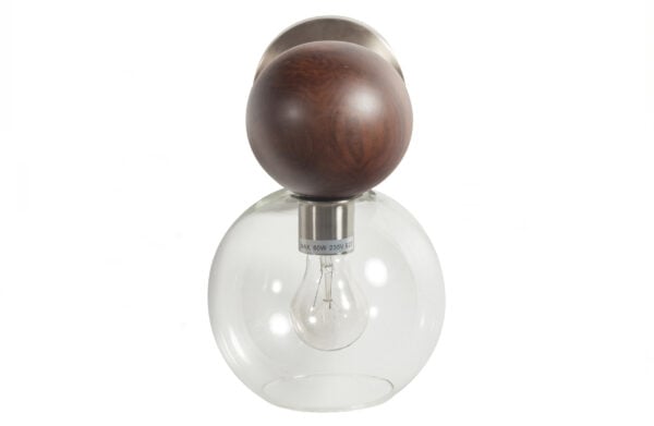 BePureHome Babble Wandlamp Glas Walnoot Bruin