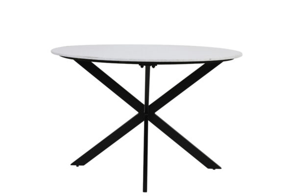 Eettafel Tomochi - Marmer Wit-zwart Light & Living Eettafel 6757006