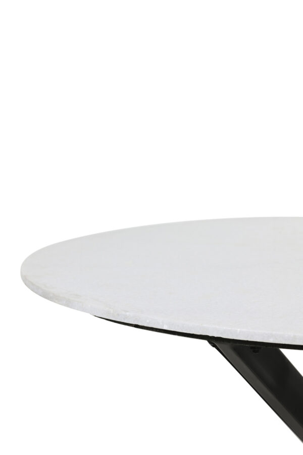 Eettafel Tomochi - Marmer Wit-zwart Light & Living Eettafel 6757006