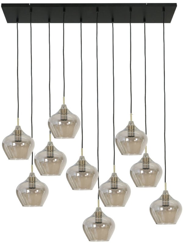 Hanglamp Rakel - Antiek Brons+smoke Light & Living Hanglamp 2937727