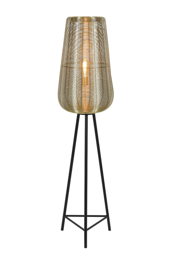 Vloerlamp Adeta - Goud+mat Zwart Light & Living Vloerlamp 8257885