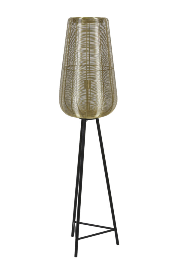 Vloerlamp Adeta - Goud+mat Zwart Light & Living Vloerlamp 8257885