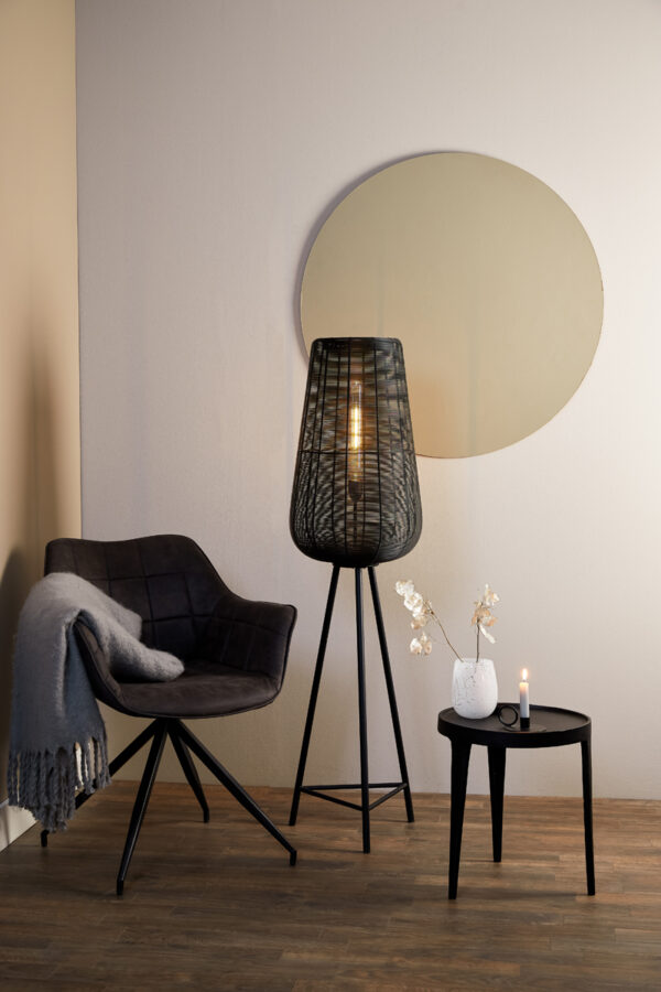 Vloerlamp Adeta - Mat Zwart Light & Living Vloerlamp 8257712