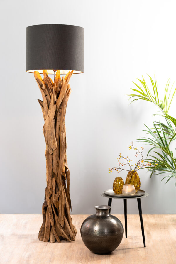 Vloerlamp Margret - Hout Naturel Light & Living Vloerlamp 8212284