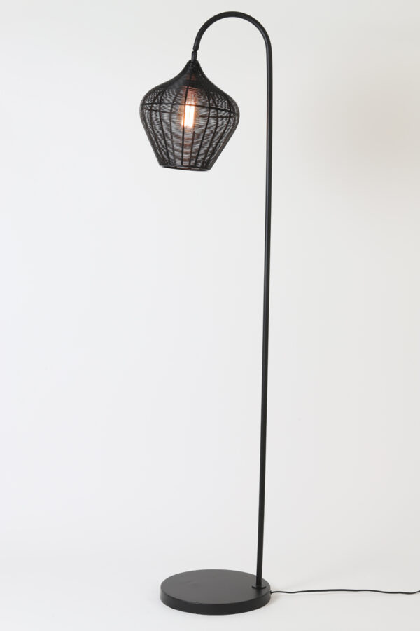 Vloerlamp Alvaro - Mat Zwart Light & Living Vloerlamp 8213012