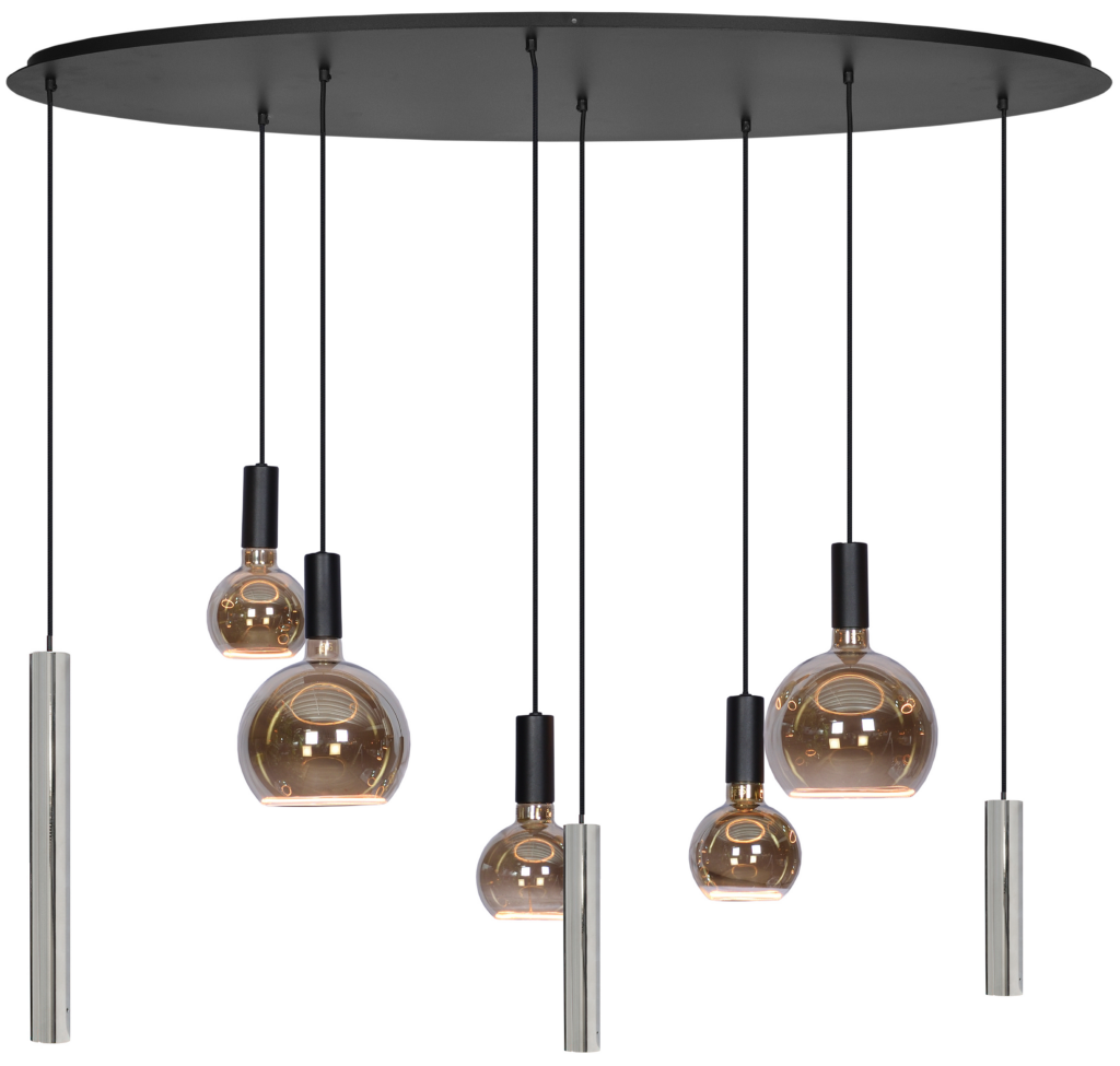 Hanglamp Riva – Ovaal 8 Lichts Metaal Platinum € 949,- ⋆ ZTaHL ⋆ Löwik ...