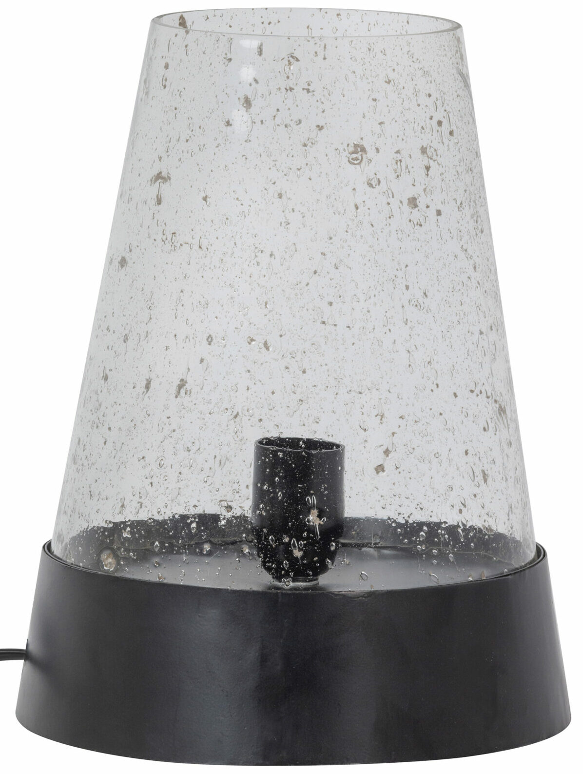 BePureHome Tafellamp Costly Glas en metaal, 30cm hoog - Zwart