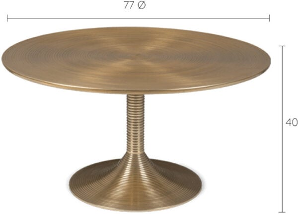 Hypnotising Round Salontafel Gold Bold Monkey Salontafel ZVRBM23002