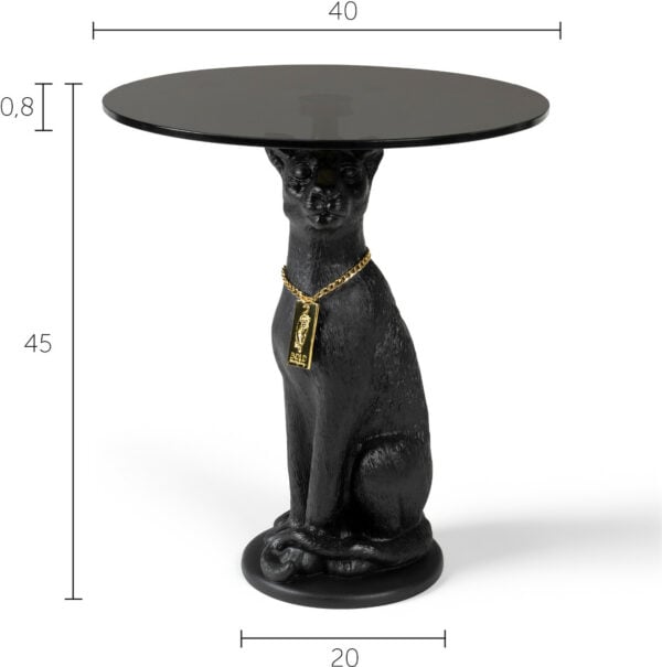 Proudly Crowned Panther Bijzettafel Black Bold Monkey Salontafel ZVRBM23035