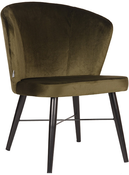 LABEL51 - Fauteuil Wave - Fluweel - Army