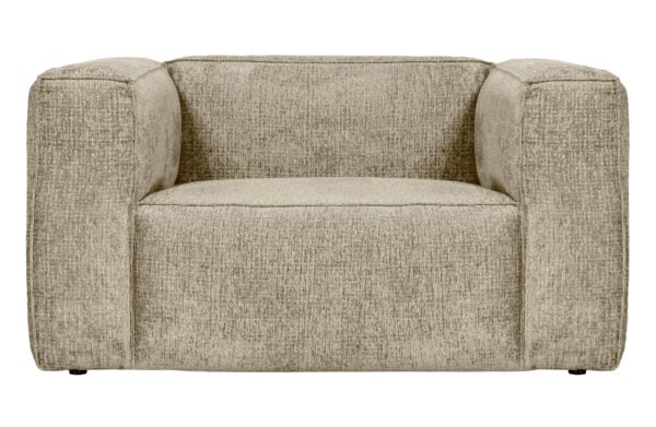 WOOOD Bean fauteuil structure velvet buttermilk Bruin|Taupe Fauteuil