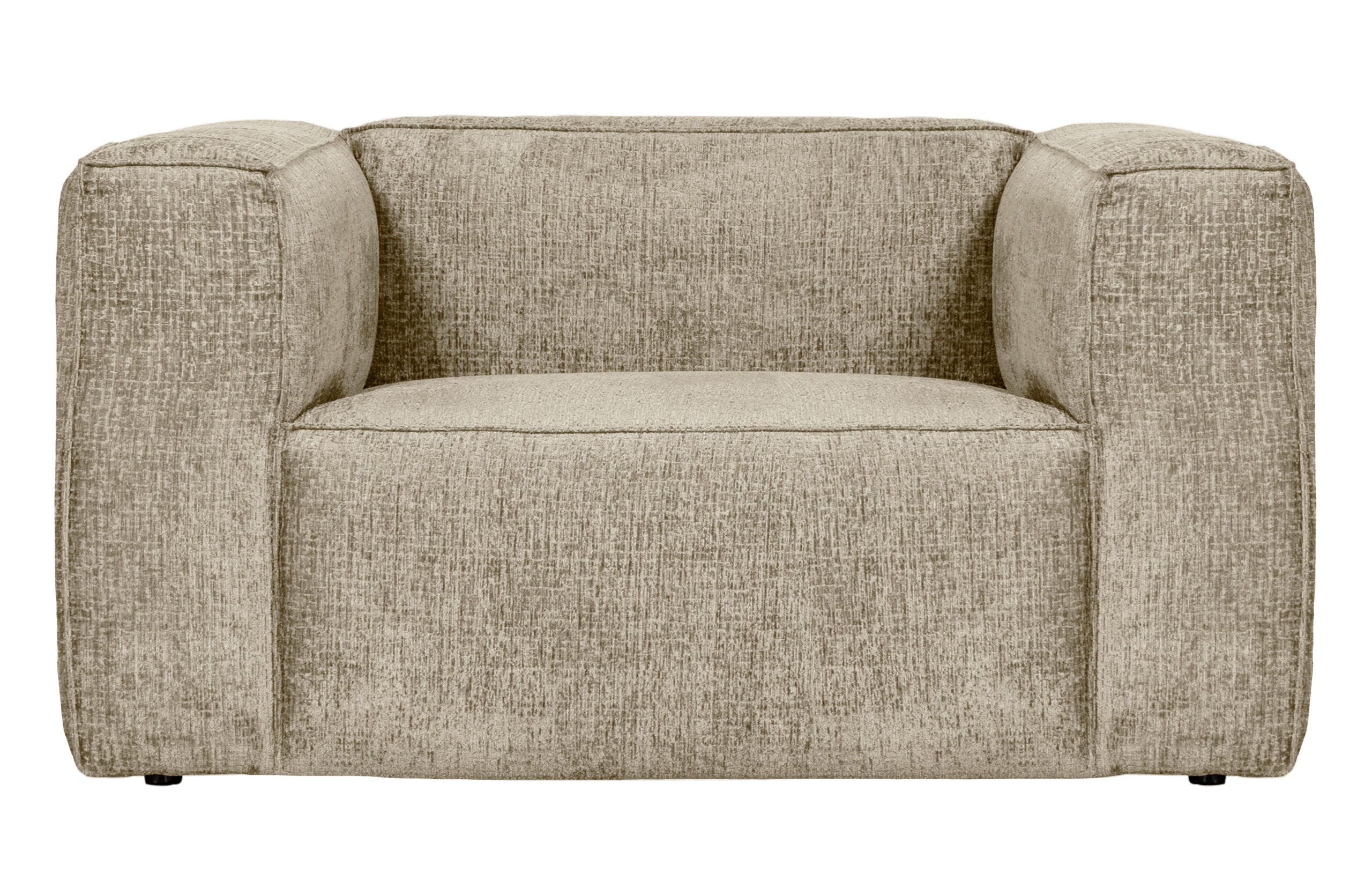 BEAN FAUTEUIL STRUCTURE VELVET BUTTERMILK