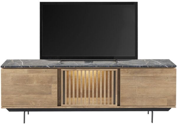 INHOUSE TV-meubel Sirione HPL zebra marmer old teak Bruin Dressoir