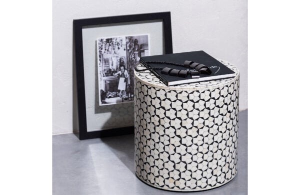 WOOOD Exclusive Neva Sidetable Zwart/wit Zwart