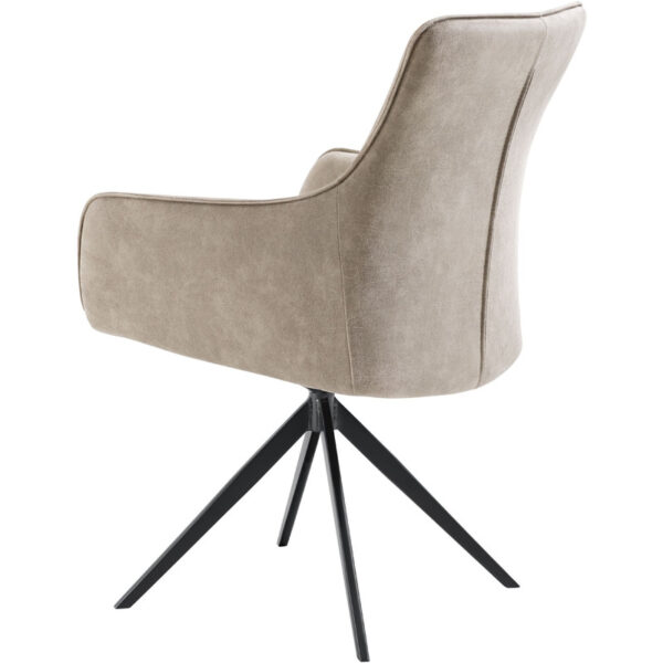 Pronto Wonen Eetkamerstoel Marceno microleder clay Taupe|Bruin Eetkamerstoel