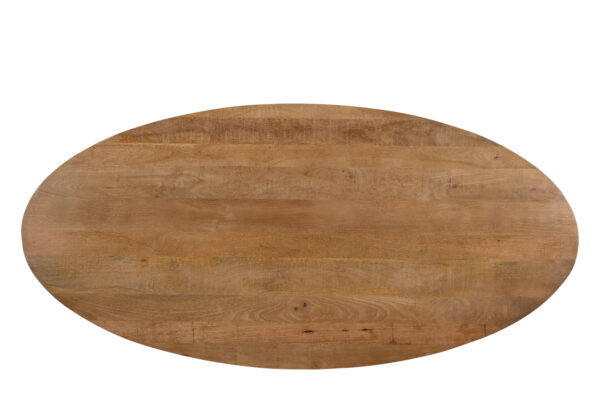 Livingfurn Eettafel Jesper Oval 180 cm Bruin|Naturel Eettafel