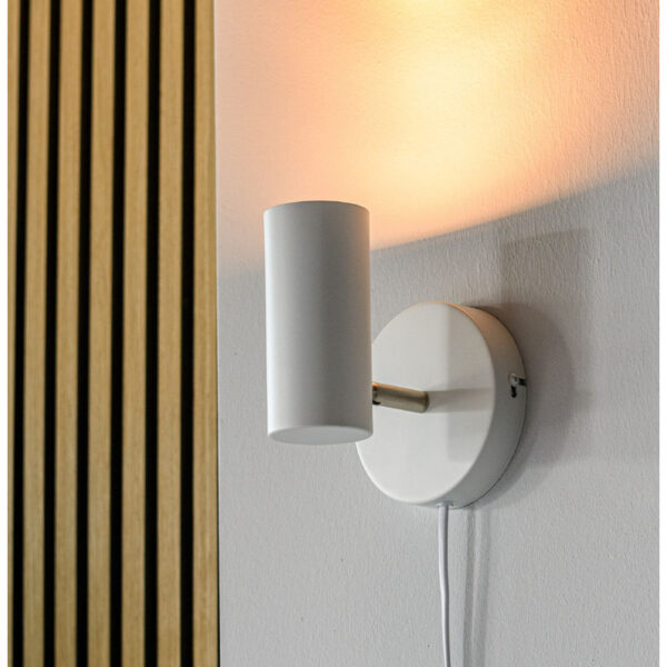 Pronto Wonen Wandlamp Mirare wit metaal 1-spots Wit Verlichting